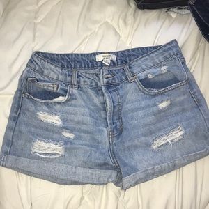 High wasted jean shorts